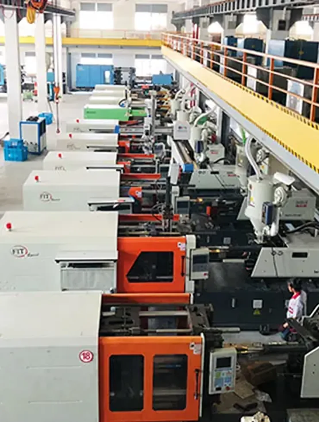 Injection moulding machines on the Masand shop floor